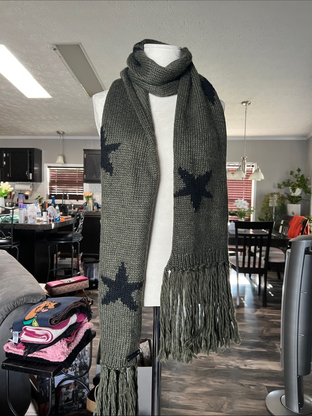 Coach Star Motif wool/acrylic/alpaca blend scarf